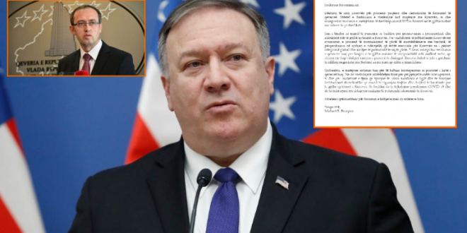 Sekretari amerikan i shtetit, Mike Pompeo, përgëzon kryeministrin Hoti për heqjen e reciprocitetit me Serbinë