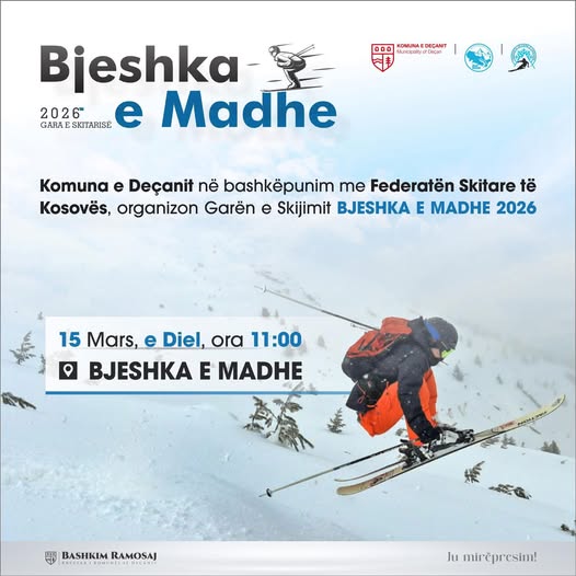 Komuna e Deçanit  në bashkëpunim me Federatën Skitare të Kosovës  organizon garën e skijimit  Bjeshka e Madhe 2026 