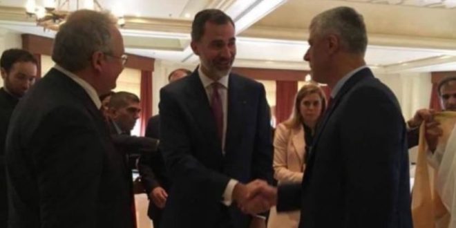 Thaçi takohet me Mbretin e Spanjës