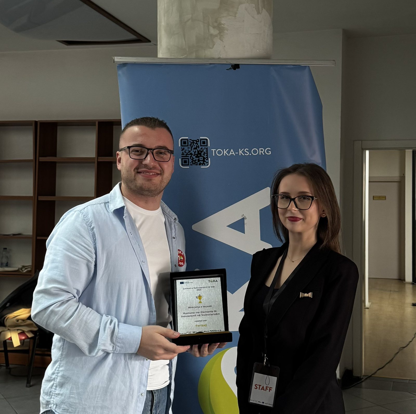 Mirënjohje për Sektorin e Rinisë të Ferizajt nga Organizata TOKA