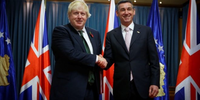 Kadri Veseli, priti sot ministrin e Punëve të Jashtme dhe të Komonuellthit, Boris Johnson