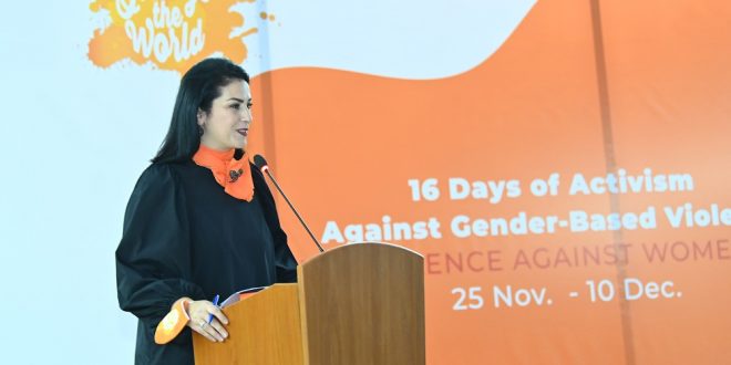 Hapet fushata “16 Ditët e Aktivizmit Kundër Dhunës me Bazë Gjinore”, me homazh për gratë e vrara dhe ndriçohet Biblioteka Kombëtare