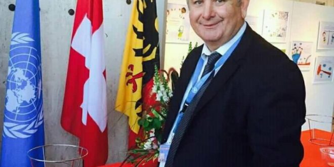 Ambasadori për Paqen Botërore Tahir Shabani, uron presidentin e Parlamentit të Gjenevës profesor François Lefort !