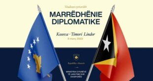 Kosova e Republika e Timorit Lindor nënshkruan marrëveshje për vendosjen e marrëdhënieve diplomatike