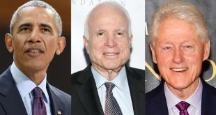 Ish kryetarët amerikan, Barack Obama dhe Bill Clinton e kujtojnë senatorin, John McCain