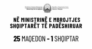 Alarmante: Shqiptarët sistematikisht po përjashtohen nga institucionet, në Ministrinë e Mbrojtjes, nga 26 të punësuar, rezultati është 25:1
