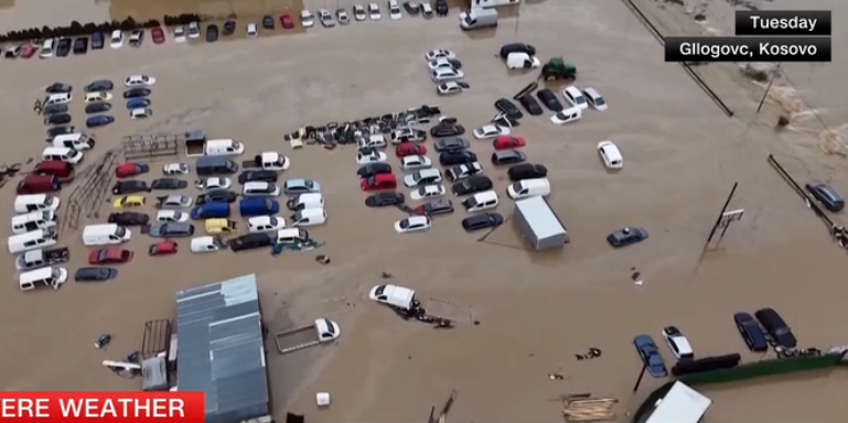 Vërshimet në Kosovë bëhen lajm botëror  CNN publikon pamje nga përmbytjet në Drenas