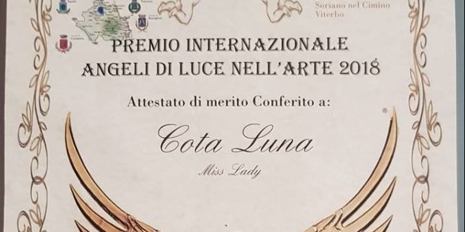 Cota Luna fiton në Viterbo, Romë, çmimin ndërkombëtar të “Arteve 2018”