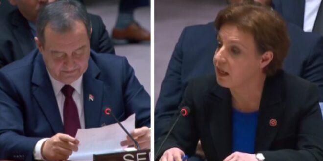 Ivica Daçiq e diskrediton ministren Shvarc në OKB, duke treguar se ajo ka akuzuar për krime lufte Hashim Thaçin e Kadri Veselin