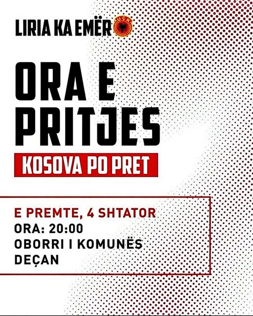 Të premtë nga ora 20 vendoset  Ora e pritjes  edhe në Deçan