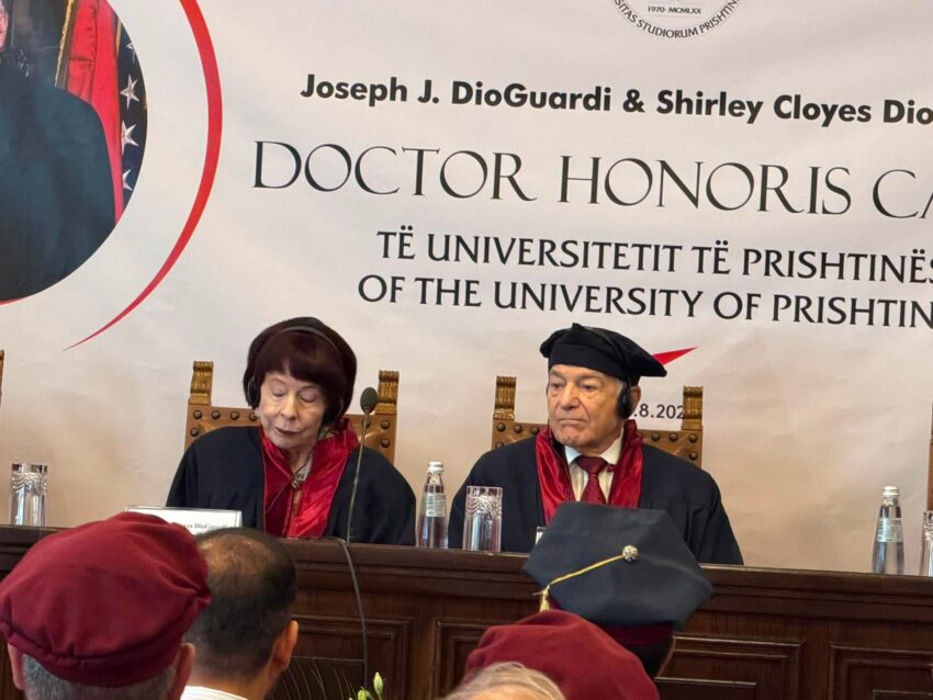 Universiteti i Prishtinës nderon Joe dhe Shirley DioGuardi me titullin  Doctor Honoris Causa 