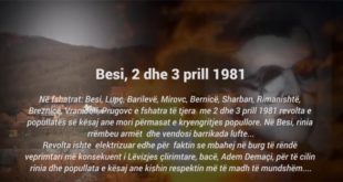 Sonte në orën 20.00 në TV-Dielli shfaqet filmi dokumentar: “Kryengritja e Marsit dhe e Prillit të vitit 1981”