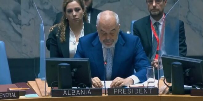 Kryeministri Edi Rama, mbajti sot fjalën e rastit në debatin e hapur të Këshillit të Sigurimit të OKB-së mbi llogaridhënien ndërkombëtare
