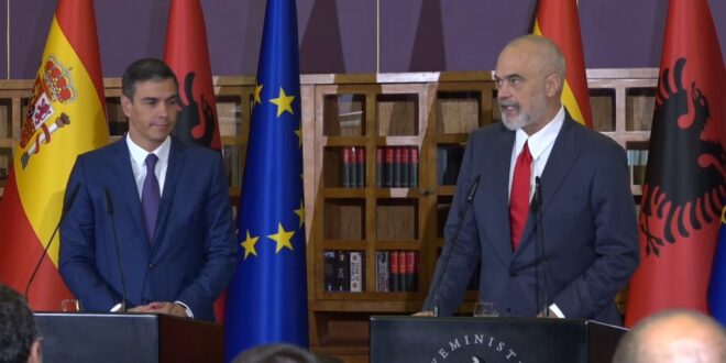 Kryeministri i Spanjës, Pedro Sançez po qëndron për një vizitë zyrtare në Shqipëri
