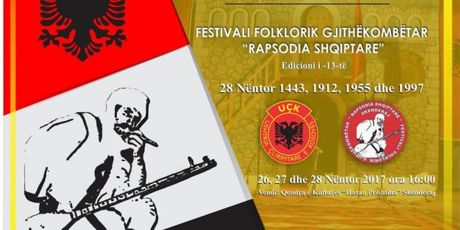 Në Shtëpinë e Kulturës, “Hasan Prishtina”, në Skënderaj fillon Festivali Folklorik Gjithëkombëtar, “Rapsodia Shqiptare”