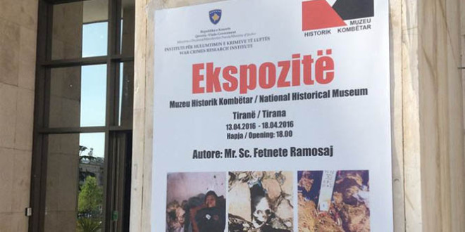 Në Muzeun Kombëtar të Tiranës u hap ekspozita:“Terrori dhe gjenocidi i Serbisë në Kosovë” e autores, Fetnete Ramosaj