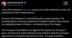 Kryeministri i Shqipërisë, Edi Rama, pajtohet me Riçard Grenellin, lidhur me vlerësimin që tha për Hashim Thaçin