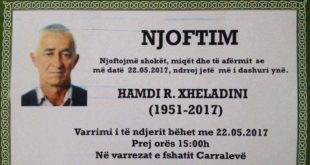 Ka vdekur Hamdi Ramadan Xheladini, babai i dëshmorit të kombit, Xheladin Xheladini