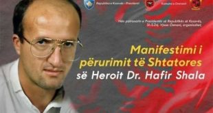 Më 14 qershor 2021 pritet të përurohet shtatorja e heroit të kombit, Hafir Shala