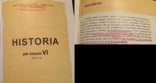 Në tekstet shkollore në Maqedoni vazhdon të fyhet kombi shqiptar dhe të deformohet historia e tij
