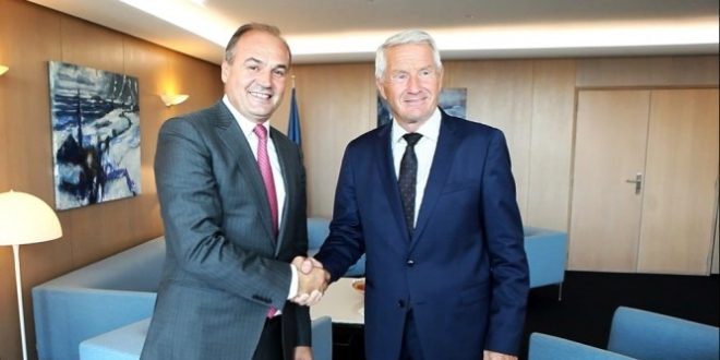 Ministri, Hoxhaj bisedoi në Strasburg, me sekretarin e Përgjithshëm të KE-së, Thorbjon Jagland