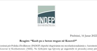 INDEP: Reagim - “Kush po e heton tregun në Kosovë?”