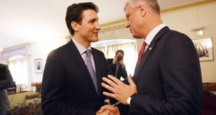 Kryeministri kanadez, Justin Trudeau e siguron kryetarin Thaçin se Kanadaja do të qendrojë përkrah Kosovës