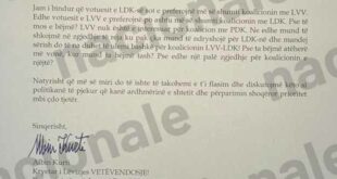 Kurti i drejtohet Abdixhikut me letër për koalicion: “Koalicionet bëhen mes atyre që kanë dallime”