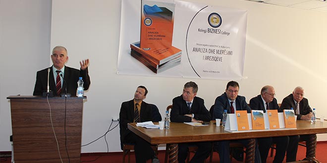 Kolegji “Biznesi” përuroj librin “Analiza dhe Vlerësimi i Rreziqeve” të autorit Prof. dr. Kudusi Lama