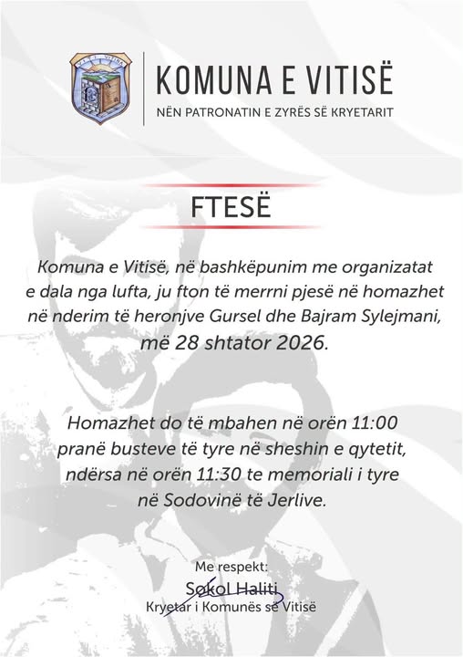 Me 28 shtator në Viti  homazhe në nderim të heronjëve Gursel dhe Bajram Sylejmani