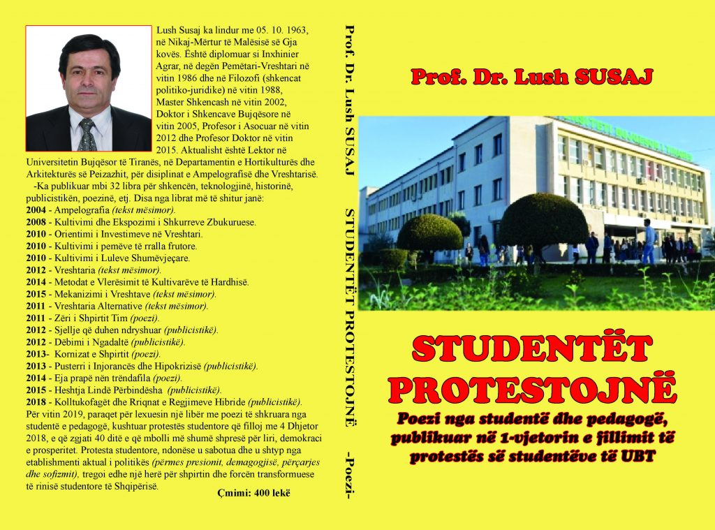 Albert Z. ZHOLI: Libri me poezi “STUDENTËT PROTESTOJNË” dhe realiteti i sotëm