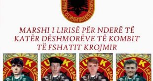 Më 28 prill 2019 në Krojmir mbahet marshimi tradicional i lirisë në nderim të katër heronjëve dhe martirëve nga ky fshat