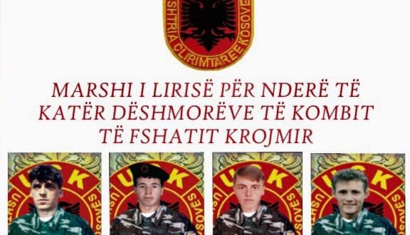 Më 28 prill 2019 në Krojmir mbahet marshimi tradicional i lirisë në nderim të katër heronjëve dhe martirëve nga ky fshat