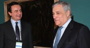 Kryeministri Kurti ka zgjedhur ministrin e Jashtëm të Italisë, Antonio Tajani, për të biseduar lidhur me situatën në veri të Kosovës
