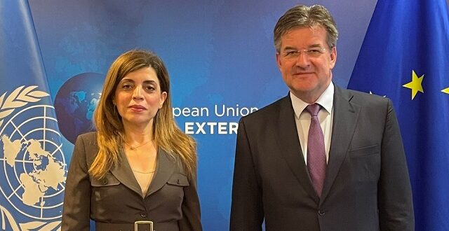 Emisari i BE-së Lajçak takon shefen e UNMIK-ut, Caroline Ziadeh, para raportimit për Kosovën në Këshillin e Sigurimit