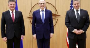 Miroslav Lajçak, bisedoi me Gjeneralin e NATO-s, Mirçea Geoana dhe me emisarin amerikan për Ballkanin, Gabriel Escobar