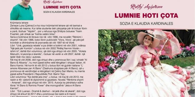 Zenepe Luka: Si realizova monografinë, “Lumnie Hoti Çota”, sozia e Klaudia Kradinales