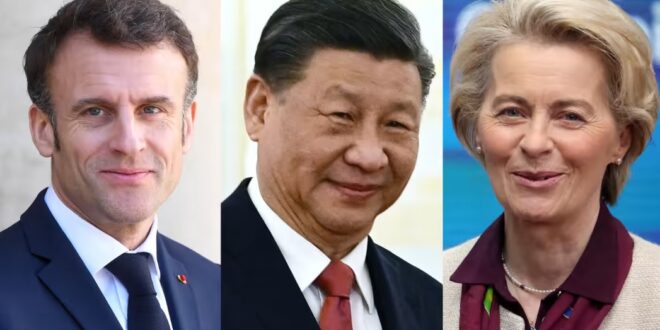Kryetari i Francës Macron dhe kryetarja e Komisionit Evropian, Ursula der Leyen, takohen sot me kryetarin e Kinës, Xi Xhinping