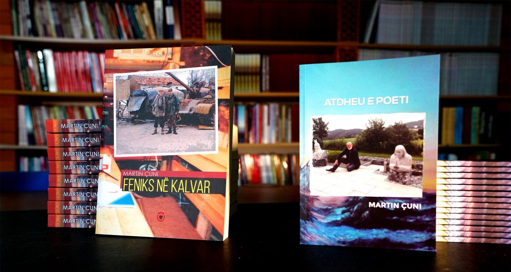 Më 23 nëntor 2019 përurohen librat: “Feniks në Kalvar” dhe “Atdheu e poeti” të autorit, Martin Çuni