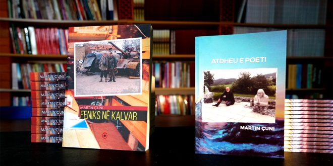 Më 23 nëntor 2019 përurohen librat: “Feniks në Kalvar” dhe “Atdheu e poeti” të autorit, Martin Çuni