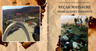 Më 14 shtator 2017, përurohet libri “Masakra e Reçakut krim kundër njerëzimit”