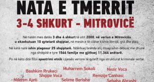 Sot në Mitrovicë shënohet 19 vjetori i masakrës së natës ndërmjet 3 dhe 4 shkurtit të vitit 2000, ku u vranë 10 shqiptarë