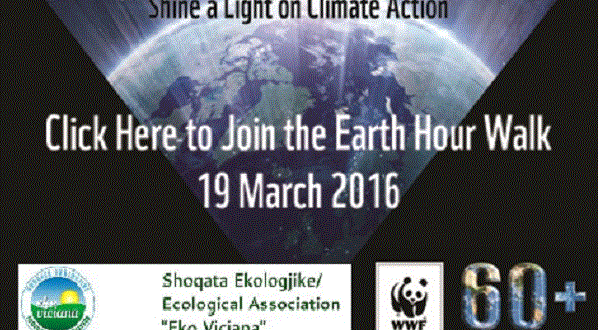 Shoqata Ekologjike “Eko Viciana”: “Ora e Tokës-Earth Hour” për herë të shtatë shënohet edhe në Kosovë