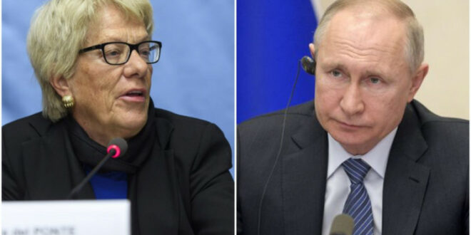 Plaka, Carla del Ponte kërkon të arrestohet Vladimir Putini, por nuk e di se kush do të mund ta bënte këtë