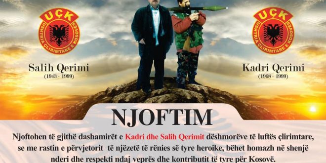 Më 20 prill 2019 përkujtohen Salih dhe Kadri Qerimi në njëzet vjetorit të rënies heroike të tyre