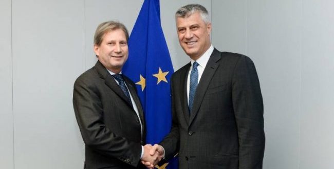 Kryetari Thaçi sot në Bruksel takohet me presidentin e KE-së Donald Tusk dhe komisionerin Johannes Hahn