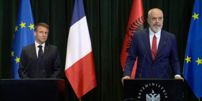 Gjatë takimit me kryetarin e Francës, Macron, Edi Rama tha se Shqipëria do të mbështesë një proces europianizimi me vepra