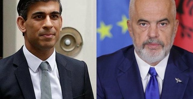 Kryeministri i Shqipërisë, Edi Rama ka zhvilluar një bisedë telefonike me Kryeministrin e Britanisë së Madhe, z. Sunak