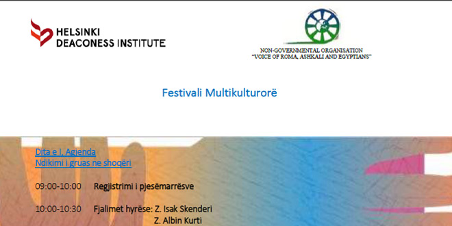 Organizata "Voice of Roma, Ashkali and Egyptians" VoRAE, më 13 dhe 14 nëntor mbanë Festivalin Multikulturor