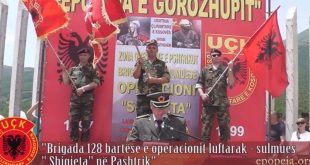 Me 31 maj nderohen dëshmorët e UÇK-së, të Brigadës 128 në Gorozhup te Hasit, në Pashtrik